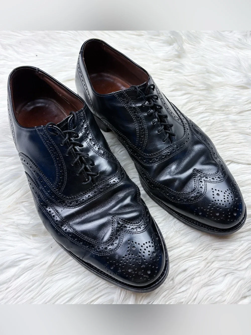Allen Edmonds Lloyd McAllister Wingtip Oxford Dress Shoes Black Mens 11.5 Formal